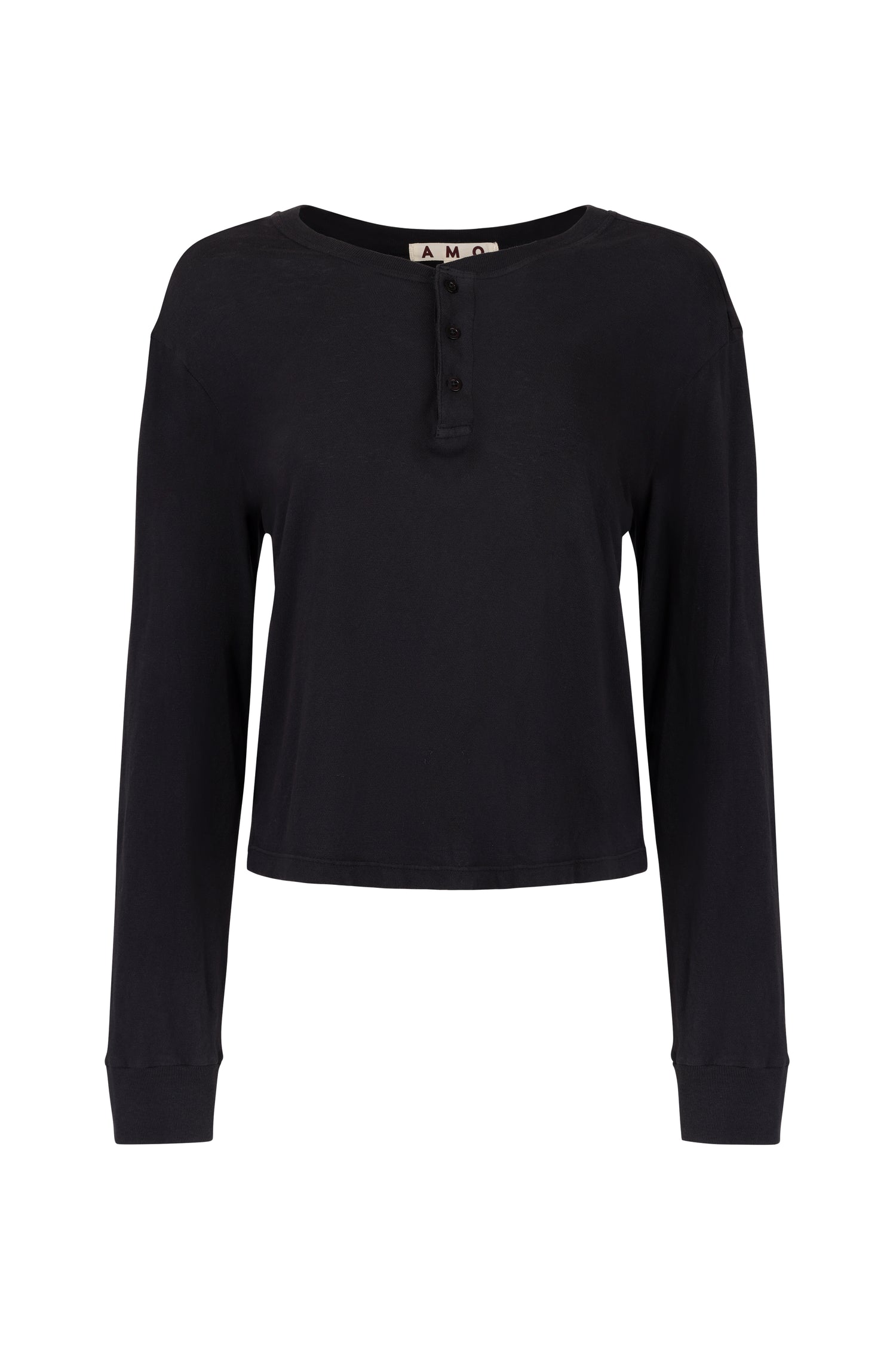 AMO Denim | Faye Henley in Vintage Black
