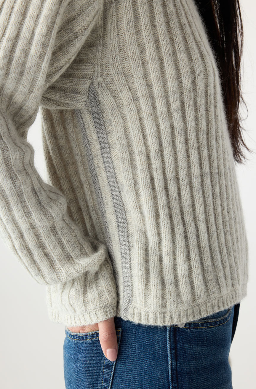 AMO Denim | Hallie Sweater in Bone Heather