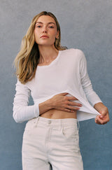 AMO Denim | Jade Long Sleeve in White