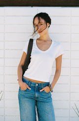 AMO Denim | Rumi Tee in Eggshell