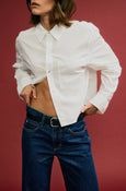 Ruth Crop Shirt <br> White