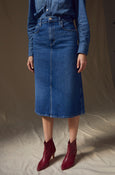 AMO Denim Amelia Skirt in Revolution