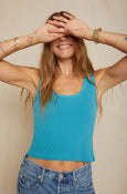 Crop Rib Tank <br> Ocean