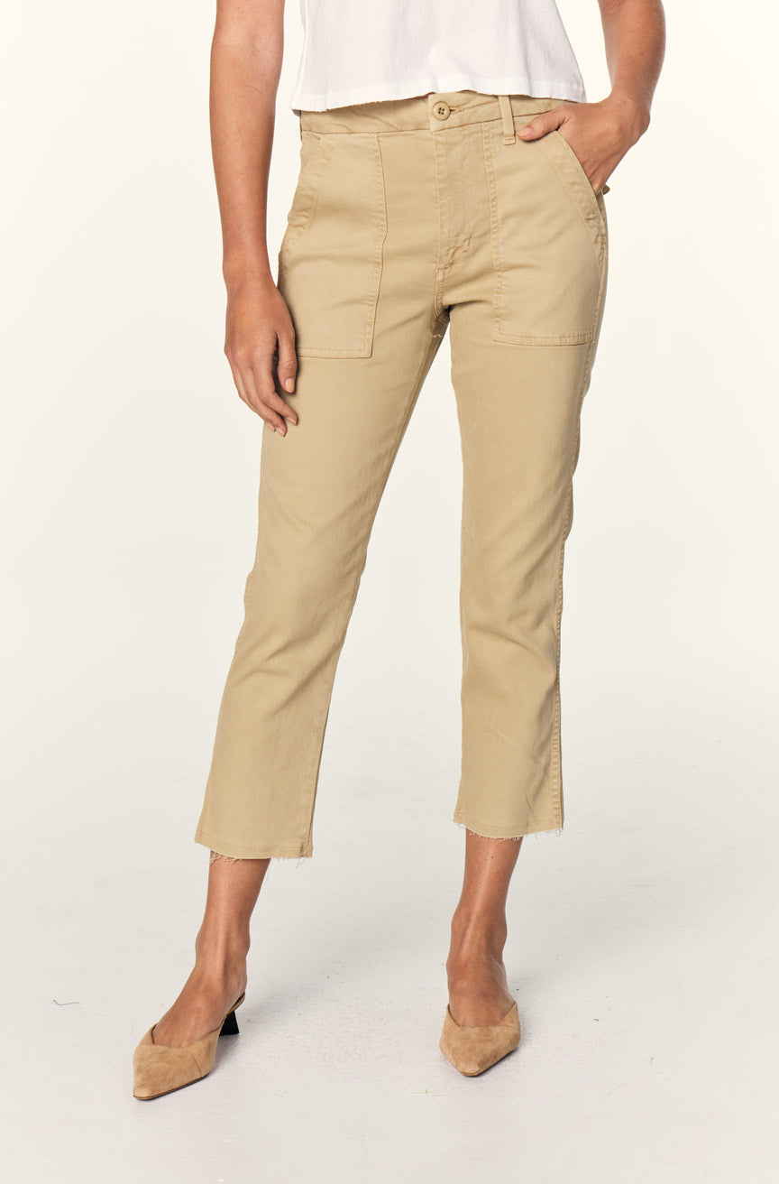 AMO Denim Easy Army Trouser in Parchment
