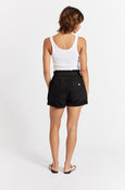 AMO Denim Parachute Short in Black