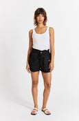 AMO Denim Parachute Short in Black