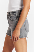 AMO Denim Layla Short in Ash Grey