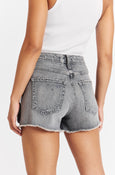 AMO Denim Layla Short in Ash Grey