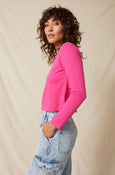 L/S Babe Tee <br> Luminous Pink