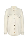 Wool Shirt Jacket <br> Vintage White
